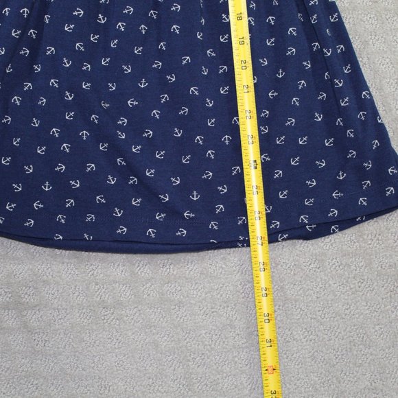 Ocean Drive Size M Navy Blue Anchor Patterned Dress with Nautical Rope Tie Belt - Picture 4 of 4